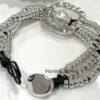 Genuine leather with pearl bracelet 8 inch