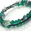 Handmade Fluorite Crystal Bracelet 3 layers