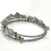 Handmade Tourmaline in Quartz Crystal Bracelet 3 layers