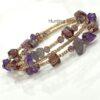 Handmade Amethyst Crystal Bracelet 3 layers