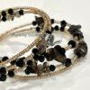 Handmade Smoky Quartz Crystal Bracelet 3 layers