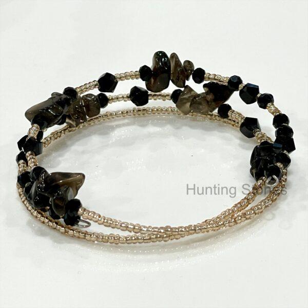 Handmade Smoky Quartz Crystal Bracelet 3 layers