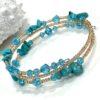 Handmade Turquoise Howlite Crystal Bracelet 3 layers