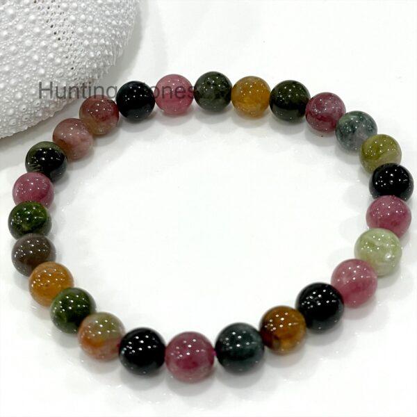 Hunting Stones Natural Tourmaline Unisex Gemstone Crystal Bracelet