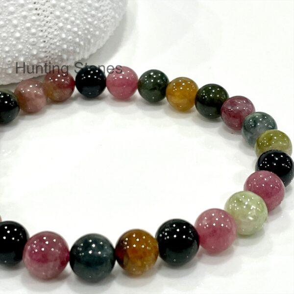 Hunting Stones Natural Tourmaline Unisex Gemstone Crystal Bracelet