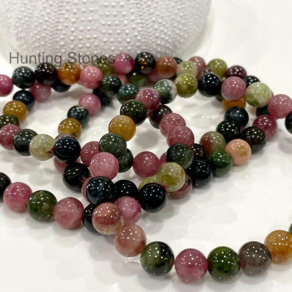 Hunting Stones Natural Tourmaline Unisex Gemstone Crystal Bracelet