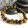 Hunting Stones Natural Tigers Eye Unisex Gemstone Bracelet