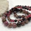 Hunting Stones Natural Matrix Rhodonite Unisex Gemstone Bracelet