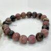 Hunting Stones Natural Matrix Rhodonite Unisex Gemstone Bracelet