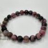 Hunting Stones Natural Matrix Rhodonite Unisex Gemstone Bracelet