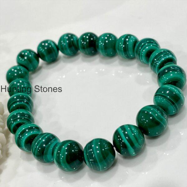 Hunting Stones Natural Malachite Unisex Gemstone Bracelet