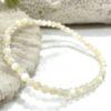 Hunting Stones Natural Mother of Pearl Unisex Bracelet - 7 inch stretch - 4mm 6mm 8mm beads