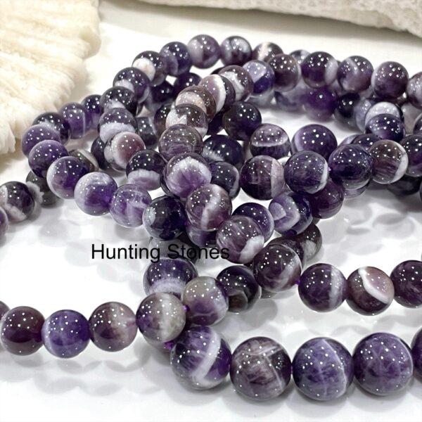 Hunting Stones Natural African Amethyst Unisex Gemstone Bracelet