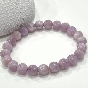 Hunting Stones Natural Kunzite Unisex Gemstone Bracelet