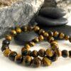 Hunting Stones Natural Tigers Eye Unisex Gemstone Bracelet