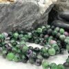 Hunting Stones Natural Ruby Zoisite Unisex Gemstone Bracelet