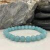 Hunting Stones Natural Blue Amazonite Unisex Gemstone Bracelet