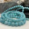 Hunting Stones Natural Blue Amazonite Unisex Gemstone Bracelet