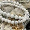 Hunting Stones Natural Howlite Unisex Gemstone Bracelet