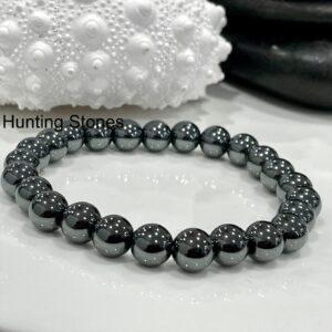 Hunting Stones Natural Hematite Gemstone Crystal Bracelet Unisex