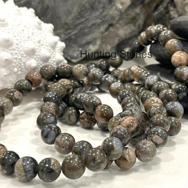 Hunting Stones Natural Blue Quartz crystal Llanite Que Sera Bracelet