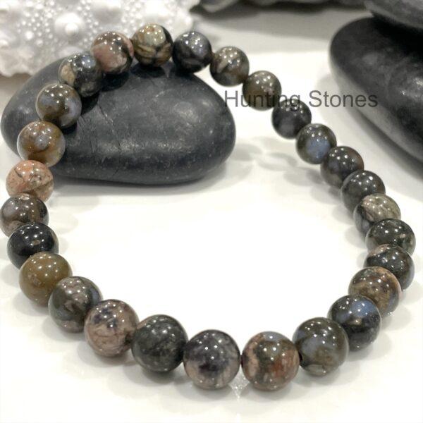 Hunting Stones Natural Blue Quartz crystal Llanite Que Sera Bracelet