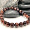 Hunting Stones Natural Red Tigers Eye Unisex Gemstone Bracelet