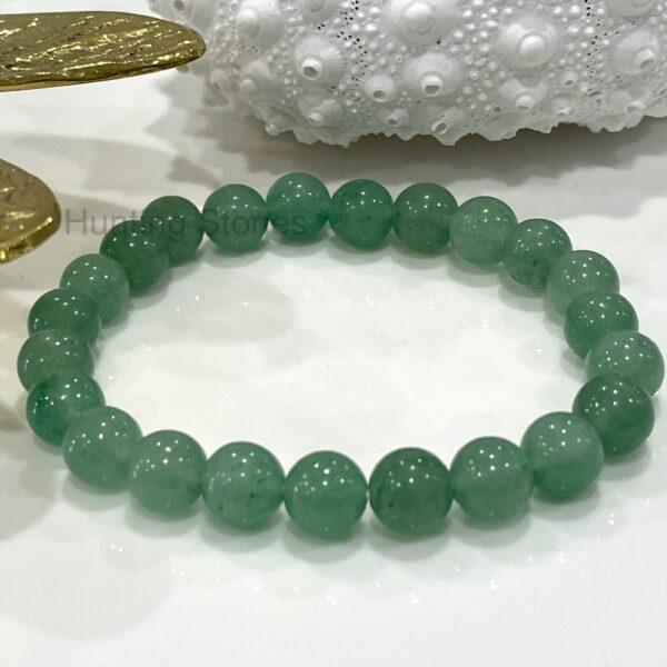 Hunting Stones Unisex Green Aventurine Crystal Bracelet