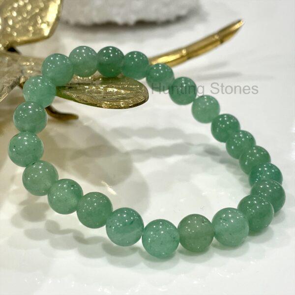 Hunting Stones Unisex Green Aventurine Crystal Bracelet