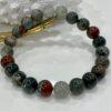 Hunting Stones Natural African Bloodstone Unisex Bracelet