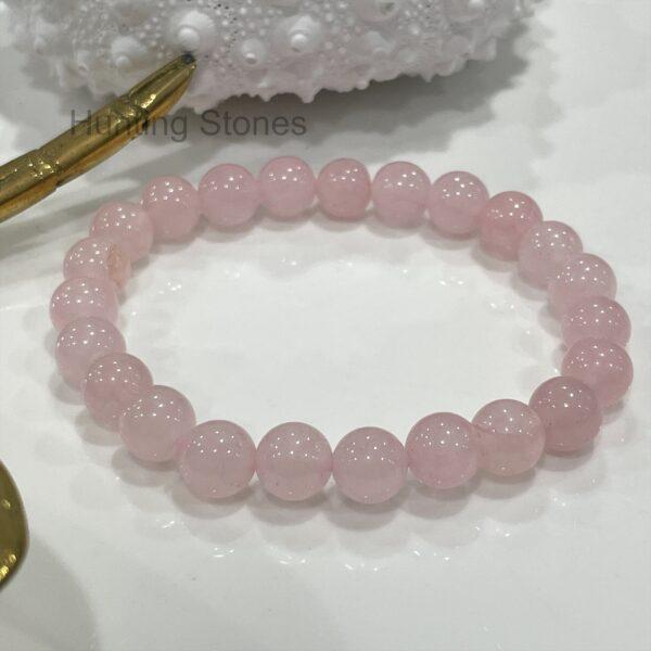 Hunting Stones Natural Rose Quartz Crystal Bracelet