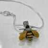 Aromatherapy Essential Oil Cute Crystal Bee Necklace