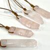 Hunting Stones Beautiful Natural Crystal Gemstone Slice Necklaces - Slide adjustable