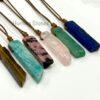 Hunting Stones Beautiful Natural Crystal Gemstone Slice Necklaces - Slide adjustable 40cm to 80cm