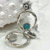 Beautiful Round Blue Earrings - Matching Bracelet 20cm