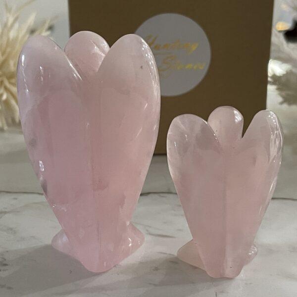 Natural Rose Quartz Crystal Angels 2 Sizes