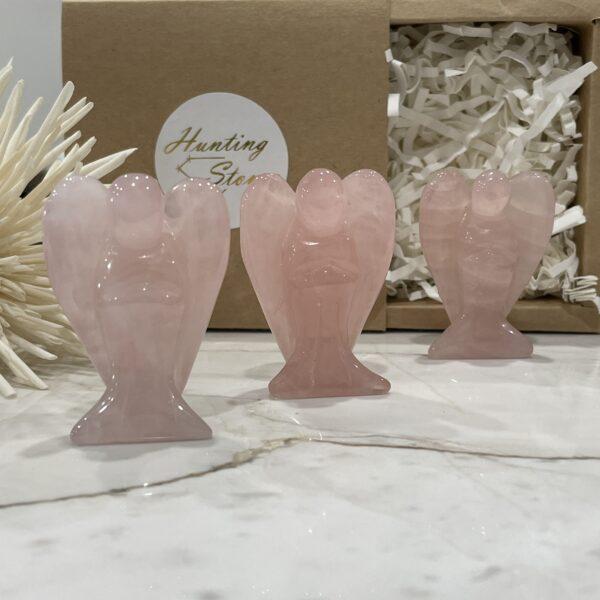 Natural Rose Quartz Crystal Angels 2 Sizes