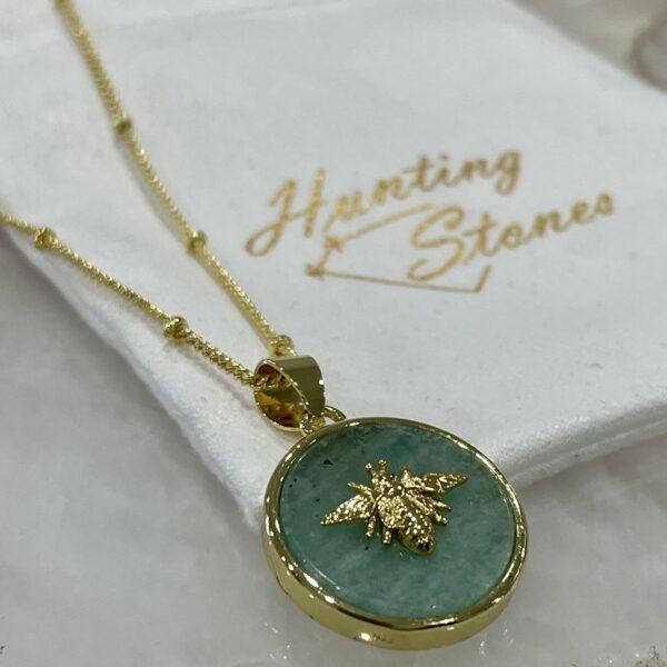 Beautiful Bee Amazonite Crystal Necklace