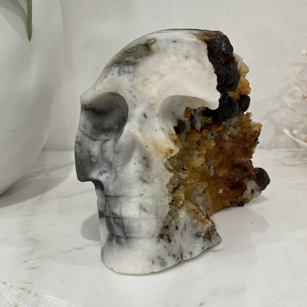 Natural Crystal Hand Carved Skull - 04