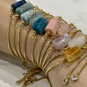 Natural Crystal Stone Bracelets - 8 Stones