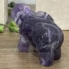 Beautiful Amethyst Crystal Elephant - 6.1cm 01 - Good Luck