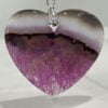 Agate Crystal Heart Pendants 41 to 44mm - Unconditional Love Pinks