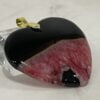 Agate Crystal Heart Pendant 44mm - Warming Energising Balancing E21008