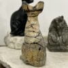 Beautiful Picture Jasper Crystal Egyptian Cat Statue - Sphinx 80mm 01