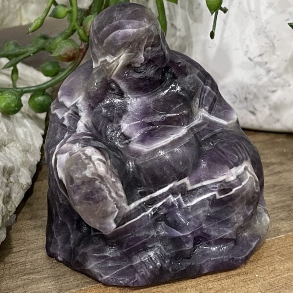Beautiful Amethyst Crystal Buddha - 61mm 01