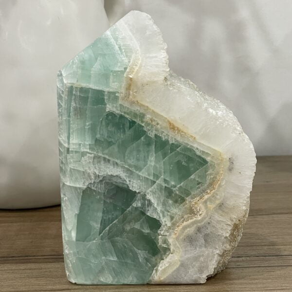 Large Natural Green Fluorite Crystal Tower 1540 grams