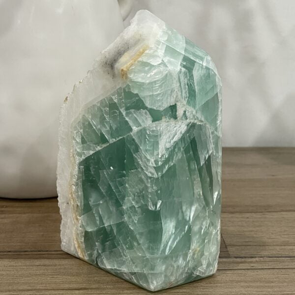 Large Natural Green Fluorite Crystal Tower 1540 grams