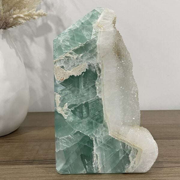 Large Natural Green Fluorite Crystal Tower 3970 grams