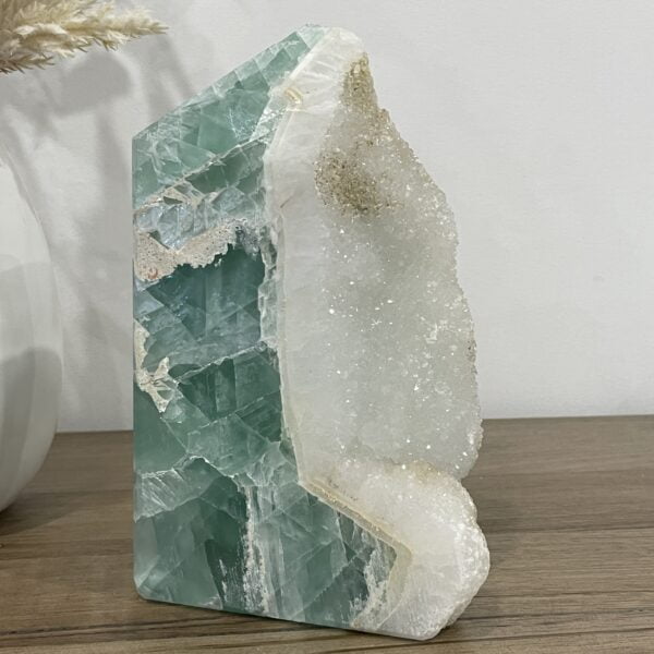 Large Natural Green Fluorite Crystal Tower 3970 grams