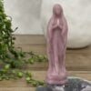 Beautiful Pink Chalcedony Mary Statue - 10cm Madonna